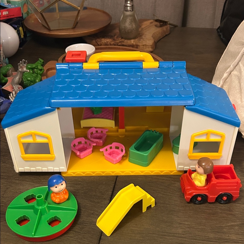 Vintage Redbox Playhouse Set with Figures